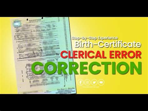 How to correct errors on birth certificate .